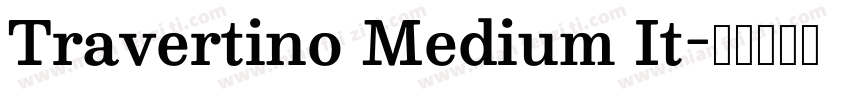 Travertino Medium It字体转换